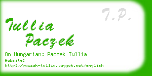 tullia paczek business card